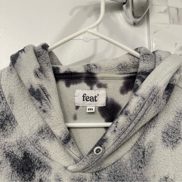 Fear Tie Dye Pullover Size M Silver (White Grey) - Picture 7 of 8